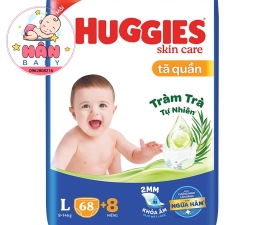 Tã quần Huggies Skincare size L 76 miếng (9 - 14 kg)  (Giao bao bì ngẫu nhiên)